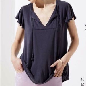 LOFT flutter sleeve top